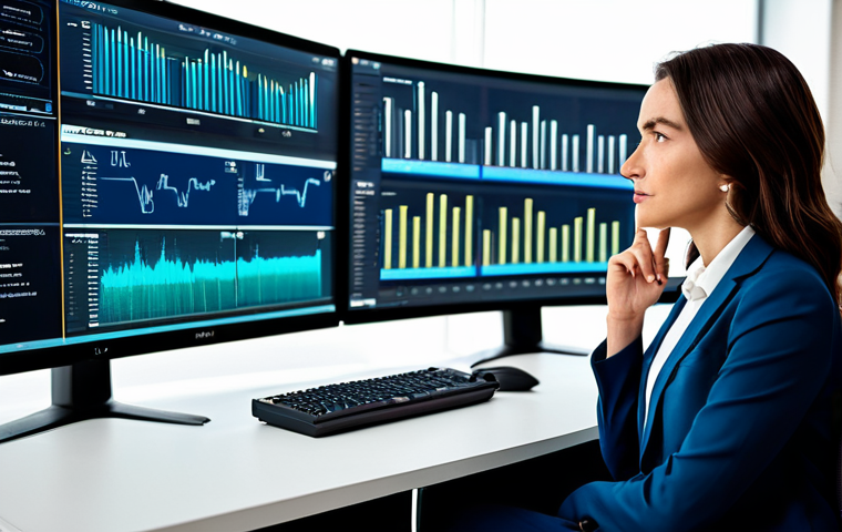 A professional female content creator, wearing a modest business suit, actively engaged in digital storytelling within a modern, well-lit studio. She is surrounded by multiple screens displaying various digital media, such as video editing interfaces and podcast waveforms, with a professional microphone in front of her. Her expression is thoughtful and inspired, embodying the essence of creating emotional connection through narrative. fully clothed, appropriate attire, safe for work, perfect anatomy, correct proportions, natural pose, well-formed hands, proper finger count, natural body proportions, professional photography, high quality, family-friendly.