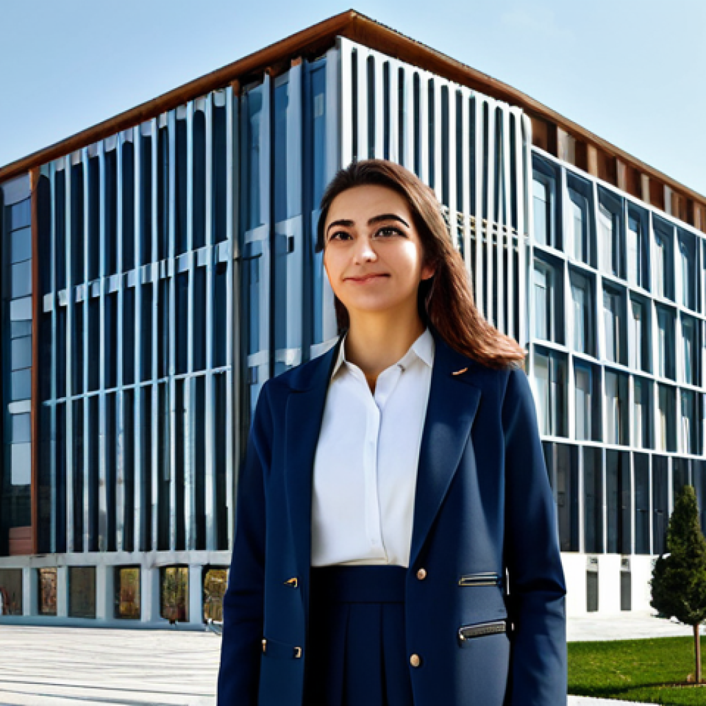 스토리텔러 분야의 유명 인물 - Modern Turkish Architect**
A professional female architect in a modest, stylish business outfit, st...