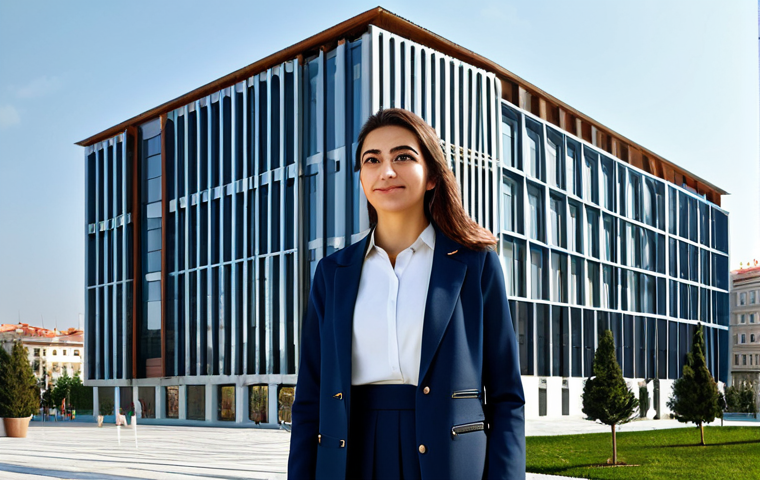 스토리텔러 분야의 유명 인물 - Modern Turkish Architect**

A professional female architect in a modest, stylish business outfit, st...