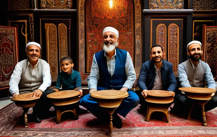 스토리텔러 관련 직업과 스토리 제작 방법과 사례 분석과 연구 - **A vibrant traditional Turkish "Meddah" storyteller captivating an audience in a bustling, historic...