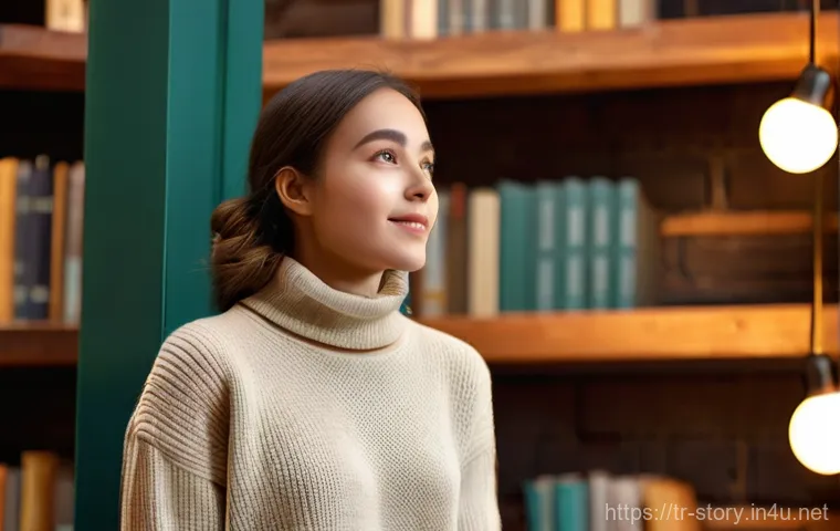 스토리텔러 직무에서의 스토리 제작 능력 향상법 - **Prompt:** A charismatic young female storyteller, wearing a stylish yet modest outfit consisting o...