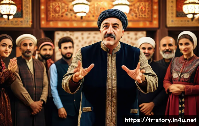 스토리텔러 실기 시험의 핵심 주제 - A confident Turkish storyteller in a traditional Ankara indoor setting, wearing neat casual clothing...