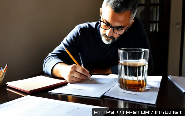 스토리텔러 자격증 시험의 난이도 변화 - Photorealistic Turkish adult candidate studying for a storytelling certification exam at a tidy home...